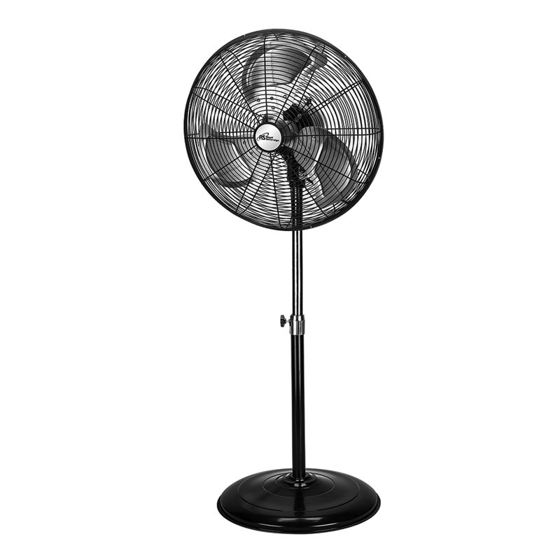 commercial electric adjustable height 20 in shroud oscillating pedestal fan